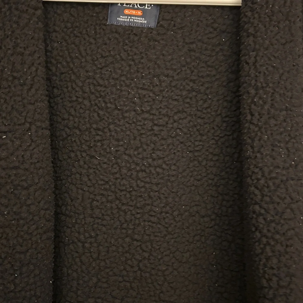 Black Hooded Fleece Jacket XL/TG 14